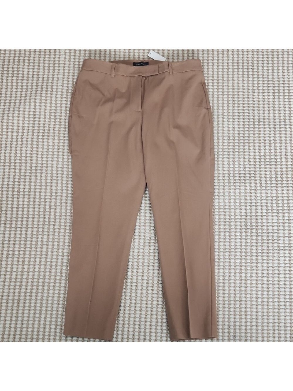 Talbots Women's Tan High Waist Curvy Straight Leg Chino Pant Classy 12p
